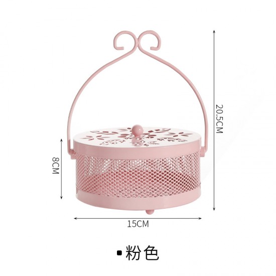 手提鐵藝蚊香盤 創意裝飾蚊香盤 鐵藝蚊香收納盒 蚊香架