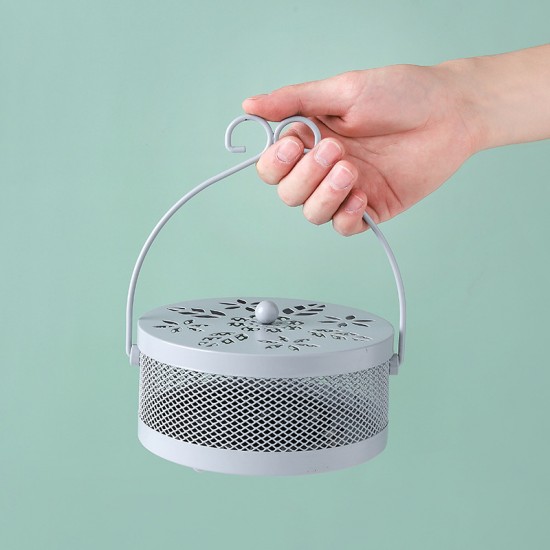 手提鐵藝蚊香盤 創意裝飾蚊香盤 鐵藝蚊香收納盒 蚊香架