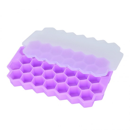 蜂巢造型製冰盒 創意37格六邊形製冰模型 創意矽膠製冰盒