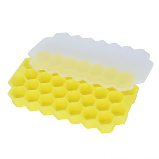 蜂巢造型製冰盒 創意37格六邊形製冰模型 創意矽膠製冰盒