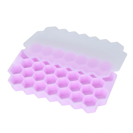 蜂巢造型製冰盒 創意37格六邊形製冰模型 創意矽膠製冰盒
