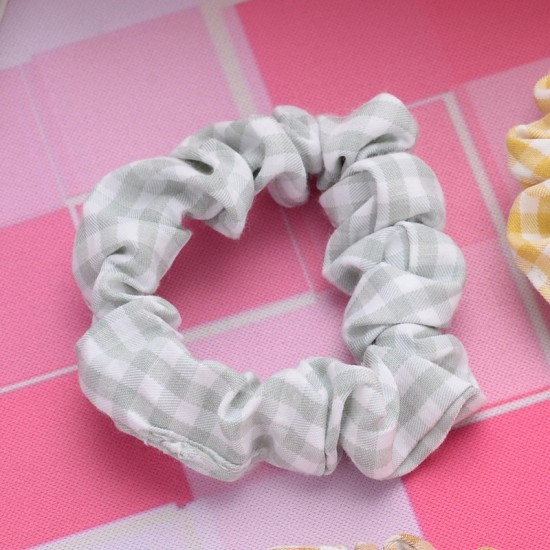 格子布大腸髮圈 創意格子大腸圈 少女必備髮飾 馬尾髮圈