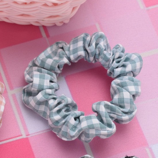 格子布大腸髮圈 創意格子大腸圈 少女必備髮飾 馬尾髮圈