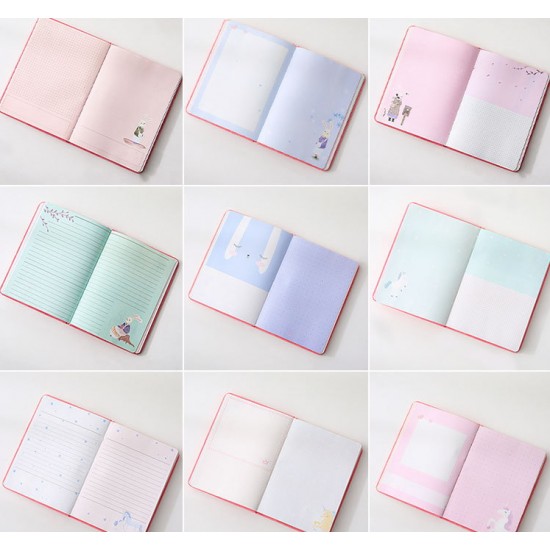 簡約PU筆記本 彩色內頁手帳本 創意多功能記事本 插畫本 筆記本