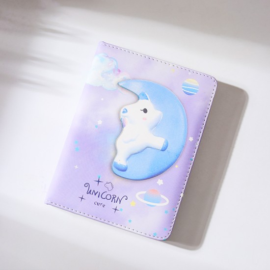 簡約PU筆記本 彩色內頁手帳本 創意多功能記事本 插畫本 筆記本