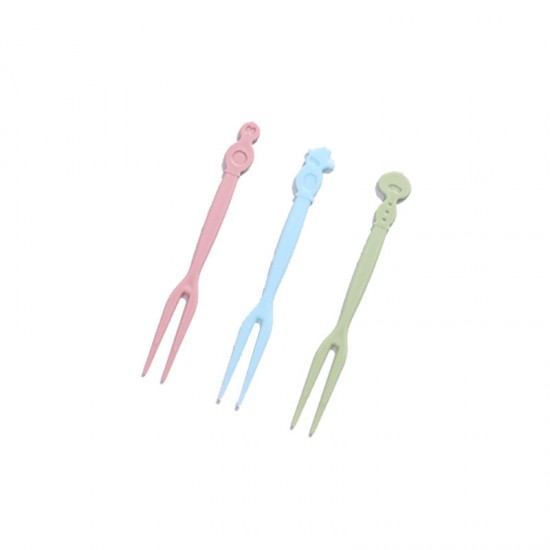 創意造型水果叉 50支裝塑膠水果叉 塑膠牙籤 居家必備水果叉