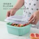 雙層瀝水保鮮盒 雙色廚房瀝水保鮮盒 塑膠洗菜籃 多用途瀝水保鮮盒