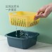 雙層瀝水保鮮盒 雙色廚房瀝水保鮮盒 塑膠洗菜籃 多用途瀝水保鮮盒