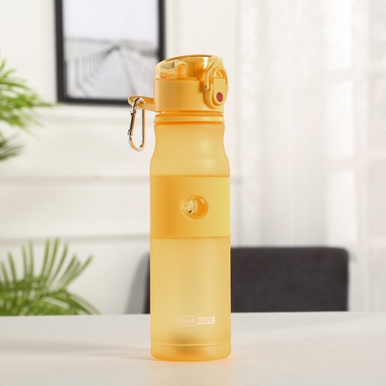磨砂純色運動水壺 620ml塑膠運動冷水壺 彈蓋式吸管杯 運動水杯
