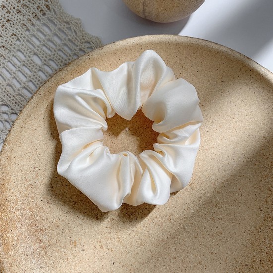 純色大腸髮圈 簡約素色百搭氣質髮圈 少女必備大腸髮圈 緞面髮束