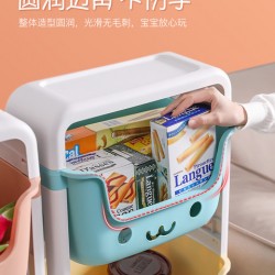 馬卡龍二層收納推車 居家必備收納整理櫃 兒童玩具置物架 多層收納架