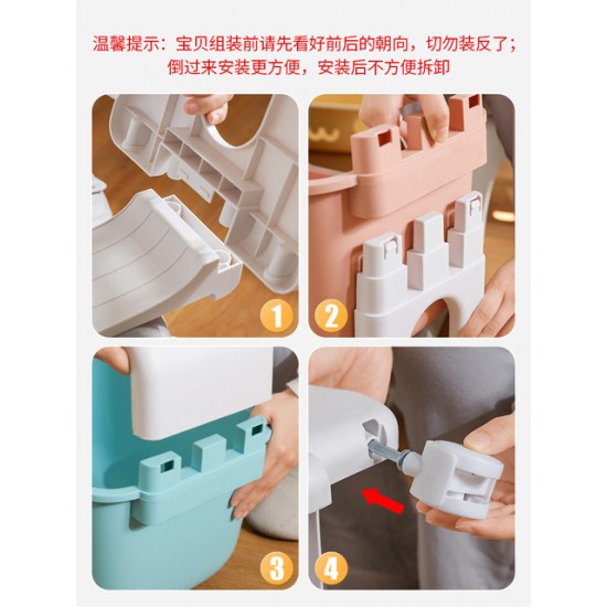 馬卡龍二層收納推車 居家必備收納整理櫃 兒童玩具置物架 多層收納架