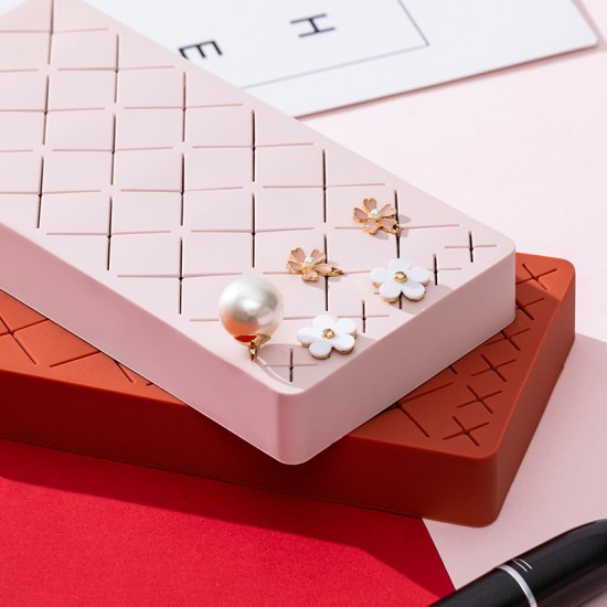 矽膠口紅收納架 桌面化妝品唇膏口紅收納盒 創意口紅多格收納架