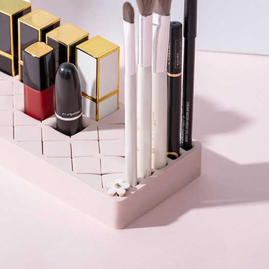 矽膠口紅收納架 桌面化妝品唇膏口紅收納盒 創意口紅多格收納架