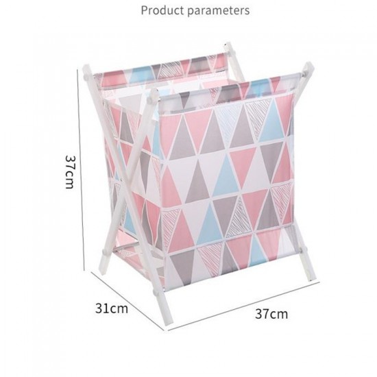 印花布藝摺疊收納籃 大容量立式折疊防水置物籃 加高收納籃