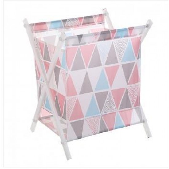 印花布藝摺疊收納籃 大容量立式折疊防水置物籃 加高收納籃