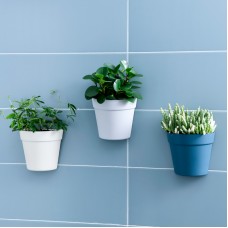 壁掛式塑膠花盆 創意半圓形塑膠盆栽 塑膠牆面裝飾花盆 美化小清新花盆