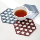 幾何造型加厚隔熱墊 素色防燙隔熱墊 廚房必備防滑墊 防滑鏤空矽膠墊