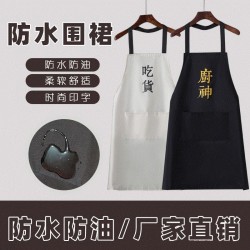 創意文字防水圍裙 廚房必備防水防油圍裙 創意居家清潔圍裙