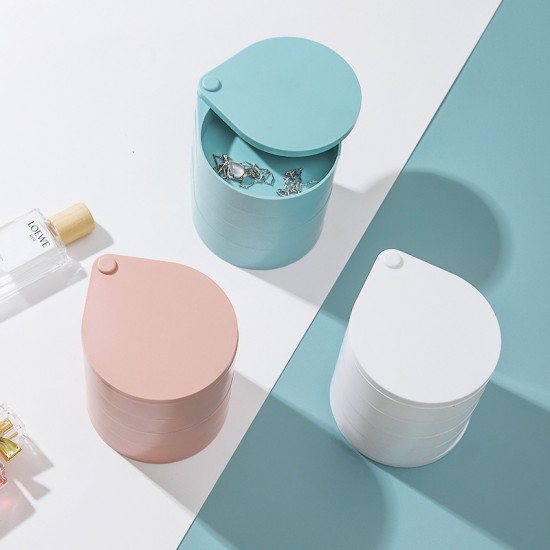 多功能旋轉首飾盒 多層耳環項鍊收納架 小飾品多層收納盒