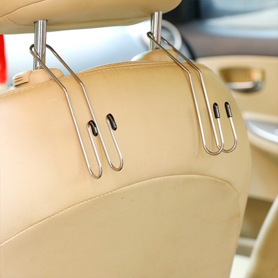 不鏽鋼汽車椅背掛勾 創意多功能車內隱藏式掛鉤 汽車必備置物掛勾