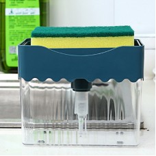 波浪按壓式洗碗神器 廚房必備洗碗精收納盒 洗碗刷 廚房清潔好幫手