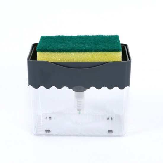 波浪按壓式洗碗神器 廚房必備洗碗精收納盒 洗碗刷 廚房清潔好幫手