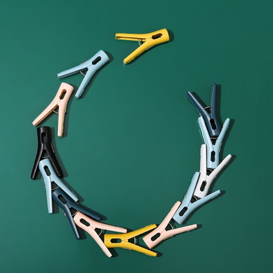 撞色多用途衣夾 創意塑膠防風曬衣夾 可站立衣夾 北歐風夾子 10個裝