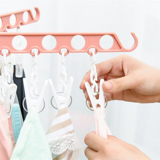 多孔窗戶曬衣架 多功能20孔門窗折疊衣架 室內多孔衣物晾曬架