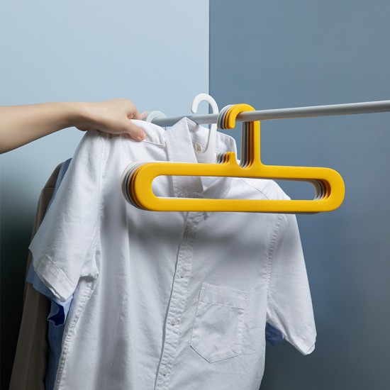 簡約無痕防滑衣架 創意造型加粗塑膠衣架 多功能簡約輕便衣架