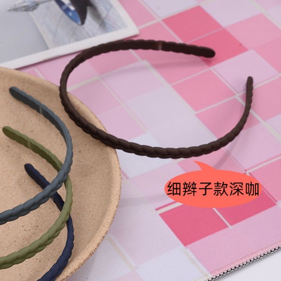 磨砂辮子髮箍 簡約百搭辮子造型髮箍 磨砂時尚少女髮箍