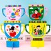 父親節禮物 幼兒園益智創意粘貼 不織布材料包 兒童手工DIY獎杯 父親節禮物 幼兒園益智創意粘貼 不織布材料包 兒童手工DIY獎杯