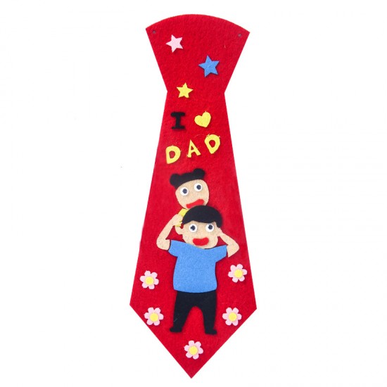 DIY不織布領帶 父親節禮物 不織布領帶材料包 兒童手工DIY領帶