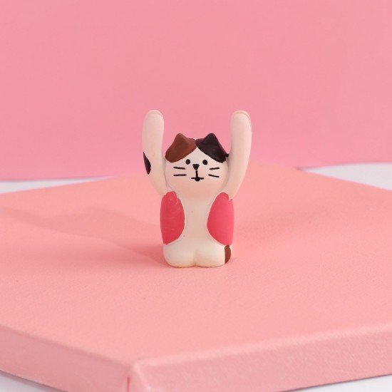 舉手動物名片夾 可愛動物造型辦公名片夾 立式少女心照片夾 創意名片支架