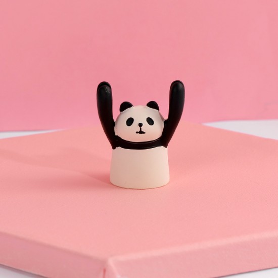 舉手動物名片夾 可愛動物造型辦公名片夾 立式少女心照片夾 創意名片支架