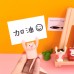 舉手動物名片夾 可愛動物造型辦公名片夾 立式少女心照片夾 創意名片支架