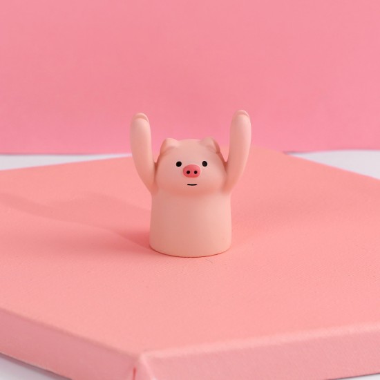 舉手動物名片夾 可愛動物造型辦公名片夾 立式少女心照片夾 創意名片支架