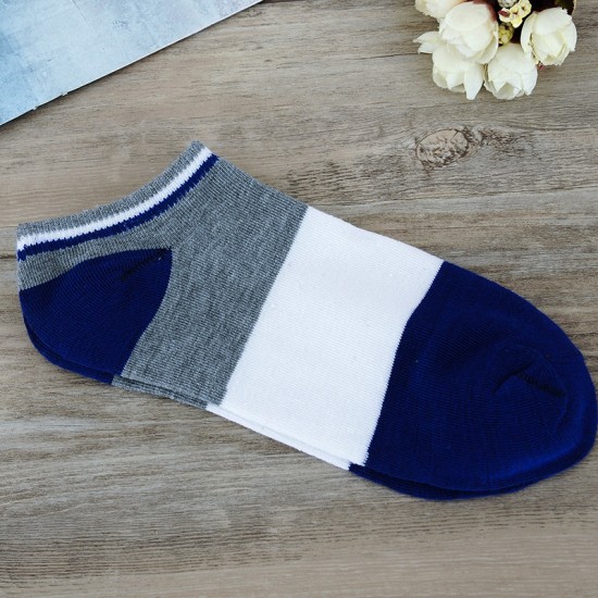多色拼接船襪 春夏季必備船型襪 創意多色拼接襪子 時尚運動短襪