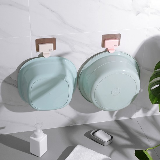 簡約臉盆掛勾 浴室必備洗臉盆收納架 壁掛式浴盆水瓢收納掛勾