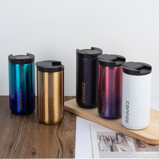 304時尚漸層色保溫杯 外出必備保溫保冷杯 創意辦公必備咖啡杯