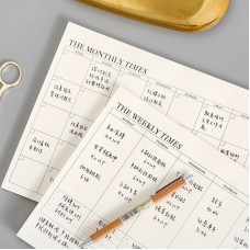 簡約月計畫日程表 學生必備周計畫日程表 創意可撕月計畫本 備忘錄