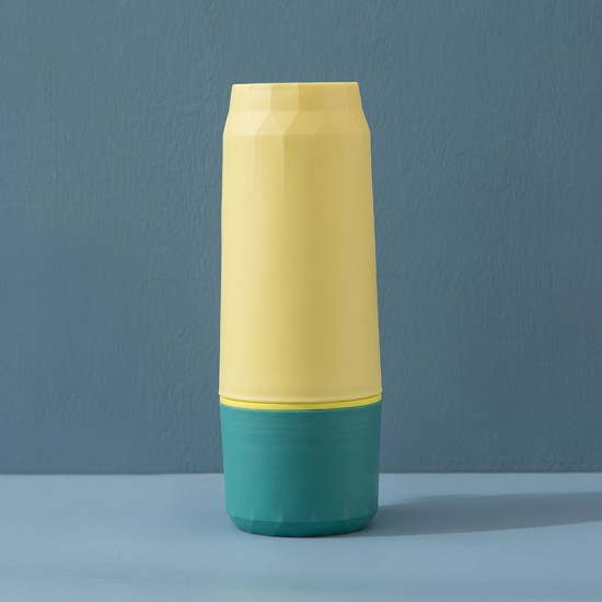 分隔牙刷收納盒 鑽石旅行洗漱用品收納杯 撞色牙刷盒 牙刷牙膏收納盒