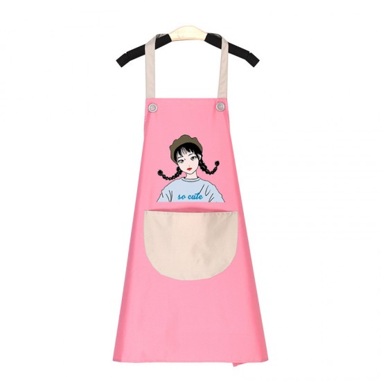 日式女孩防水圍裙 廚房必備時尚防水圍裙 家務工作圍裙