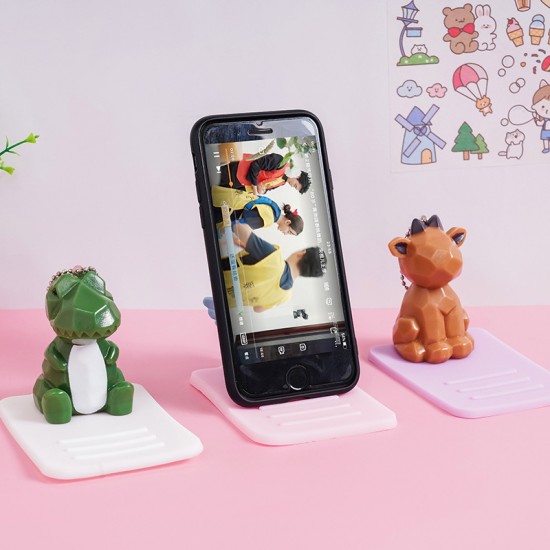 幾何動物手機支架 多功能可調式手機支架 可愛動物造型支架