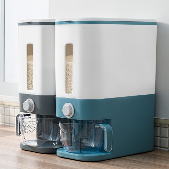 簡約計量收納米桶 創意居家必備防潮儲米箱 五穀雜糧收納筒