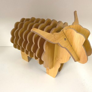 動物造型隔熱墊組 創意小牛小羊木製隔熱墊 廚房必備隔熱墊