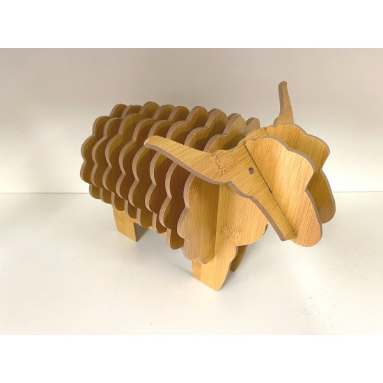 動物造型隔熱墊組 創意小牛小羊木製隔熱墊 廚房必備隔熱墊