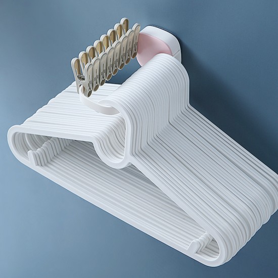簡約衣架收納架 居家必備可折疊衣架掛勾 創意壁掛式收納整理架