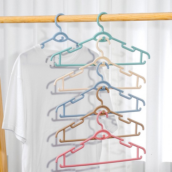 創意多功能疊掛衣架 塑膠成人防滑衣架 居家必備衣櫃衣架 防滑無痕衣架 10個裝