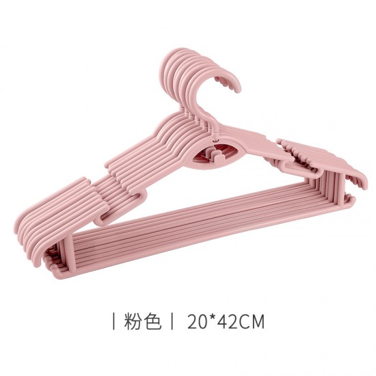 創意多功能疊掛衣架 塑膠成人防滑衣架 居家必備衣櫃衣架 防滑無痕衣架 10個裝